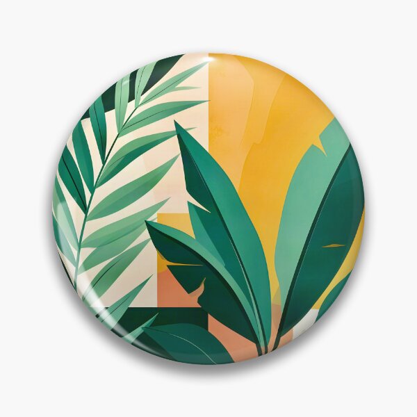 Item preview, Geometric Tropical Leaves designed and sold by Vicky Brago-Mitchell®.