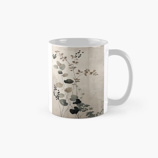 Item preview, Wabi sabi and japandi inspired autumn herbs and leaves designed and sold by filigreedigital.