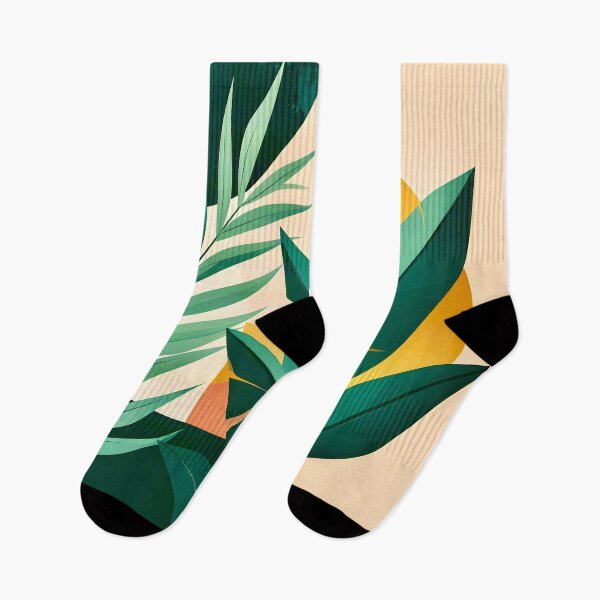 Item preview, Geometric Tropical Leaves designed and sold by Vicky Brago-Mitchell®.