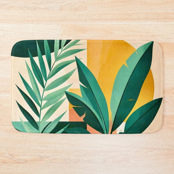 Item preview, Geometric Tropical Leaves designed and sold by Vicky Brago-Mitchell®.