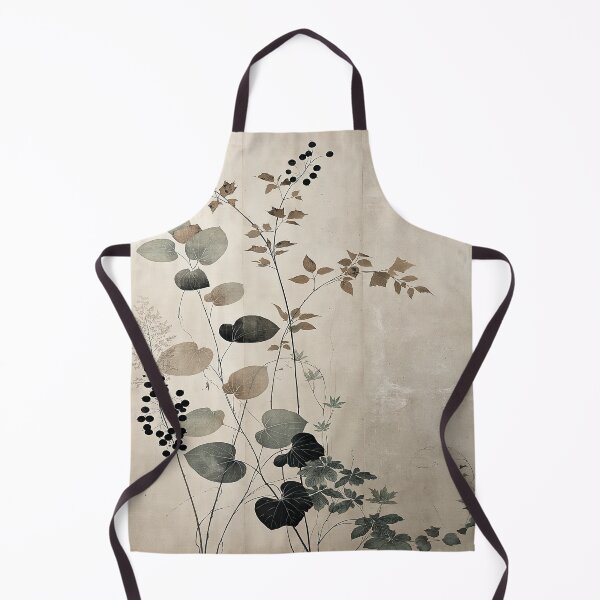 Item preview, Wabi sabi and japandi inspired autumn herbs and leaves designed and sold by filigreedigital.