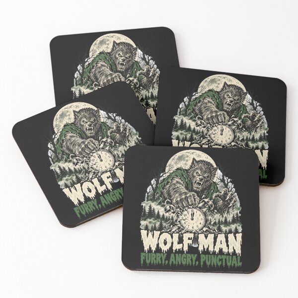 Item preview, Wolf Man Furry Angry Punctual Funny Werewolf Tee designed and sold by CerealBoxInk.