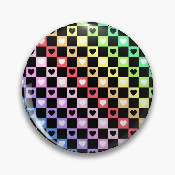 Item preview, Scenecore Rainbow Check With Hearts designed and sold by LittleLinenKitten.