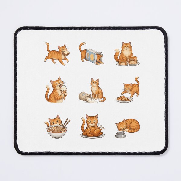 Item preview, Orange Tabby Cat Foodie Snack Thief Cute Sticker Art designed and sold by mood-draftsman.