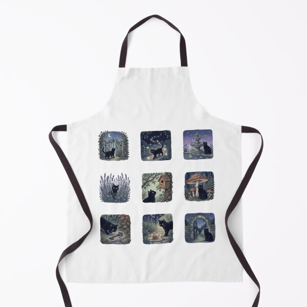 Item preview, Secret Garden Black Cat Magical Midnight Nature Art designed and sold by mood-draftsman.