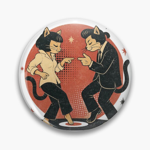 Item preview, Pulp Twist Cats — Rockabilly Retro Vinyl designed and sold by Nacho Average Designs.