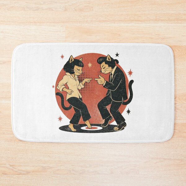 Item preview, Pulp Twist Cats — Rockabilly Retro Vinyl designed and sold by Nacho Average Designs.
