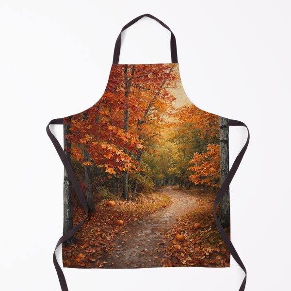 Item preview, Cozy Autumn Forest Pathway Oil Painting  designed and sold by NinaVibeStudio.
