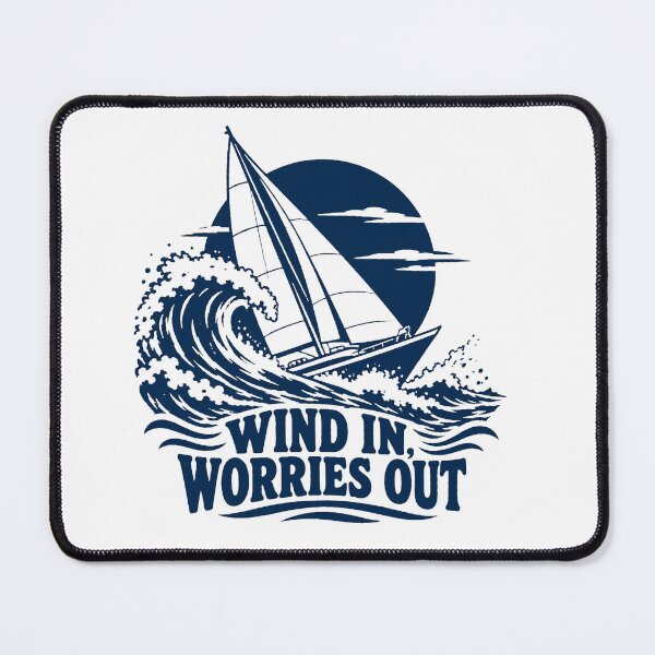 Item preview, Vintage Sailboat Riding a Curling Wave designed and sold by ODDLUME CLUB.