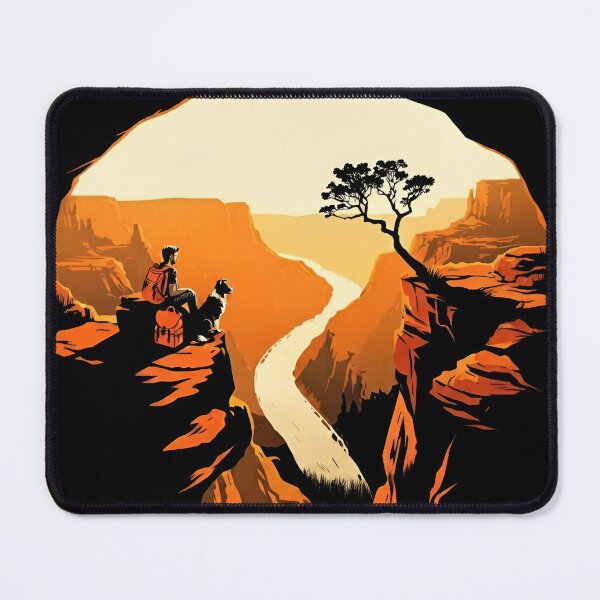 Item preview, Hiking With Dog Mountain Trail designed and sold by LavIsInTheAir.