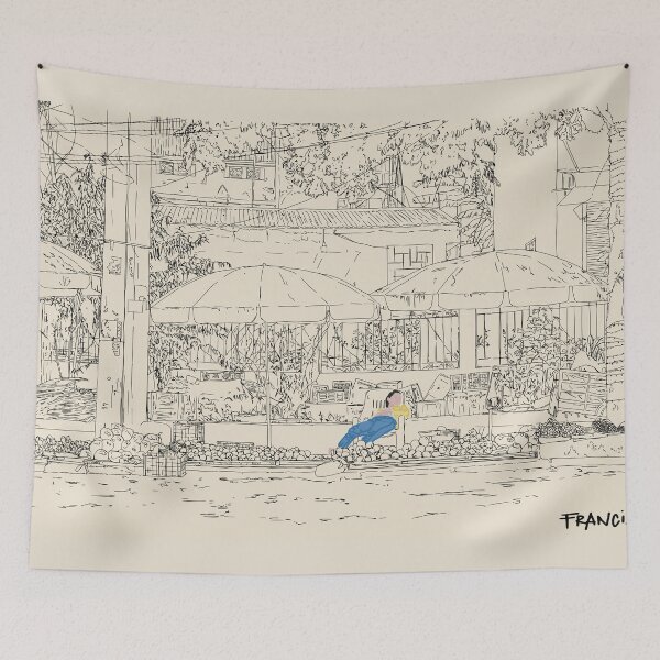 Item preview, Traditional Fruit Market in Vietnam | Travel Journal Sketch designed and sold by Francicci.