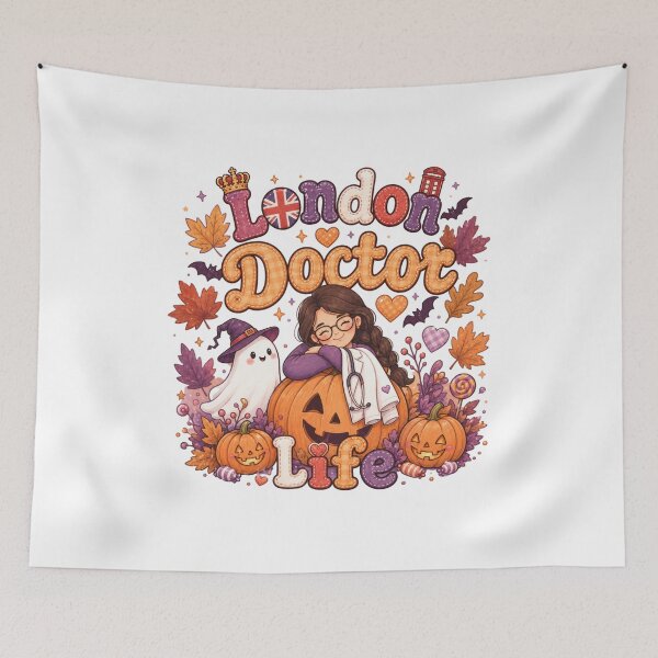 Item preview, Cosy Fall London Doctor Spooky Ghost Aesthetic designed and sold by TheChalkyFox.