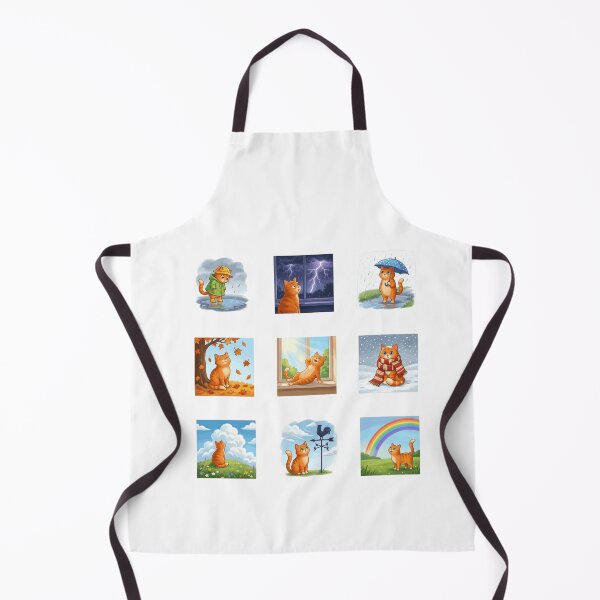 Item preview, Orange Tabby Cat Weather Forecast Cute Sticker Art designed and sold by mood-draftsman.