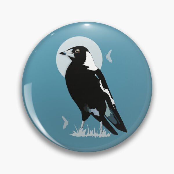 Item preview, Yin Yang Australian Magpie Heart Feathers designed and sold by Karin Taylor.