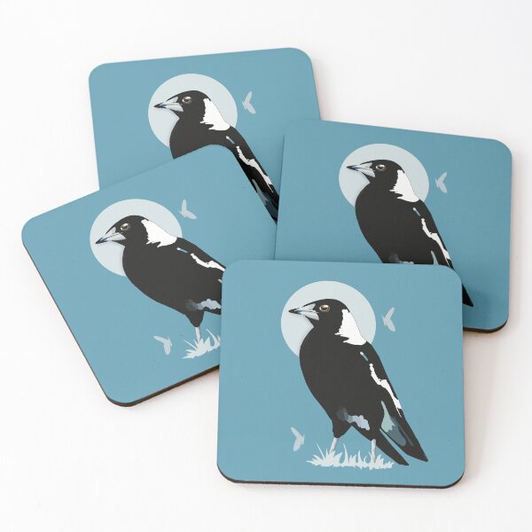 Item preview, Yin Yang Australian Magpie Heart Feathers designed and sold by Karin Taylor.