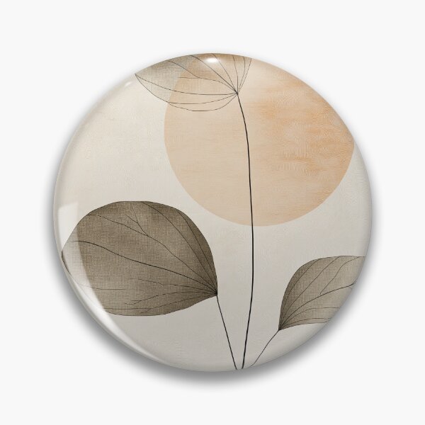 Item preview, Wabi sabi and japandi inspired abstract green leaves of autumn designed and sold by filigreedigital.