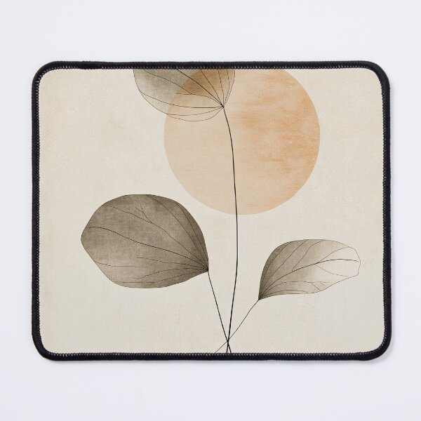 Item preview, Wabi sabi and japandi inspired abstract green leaves of autumn designed and sold by filigreedigital.