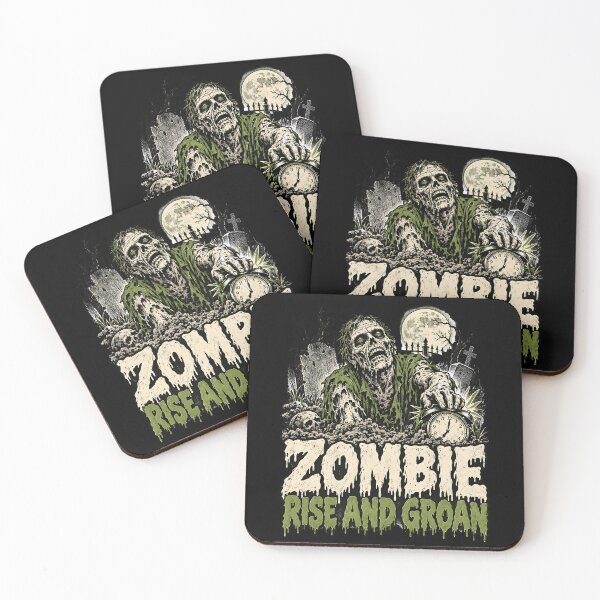 Item preview, Zombie Rise And Groan Funny Morning Horror Tee designed and sold by CerealBoxInk.