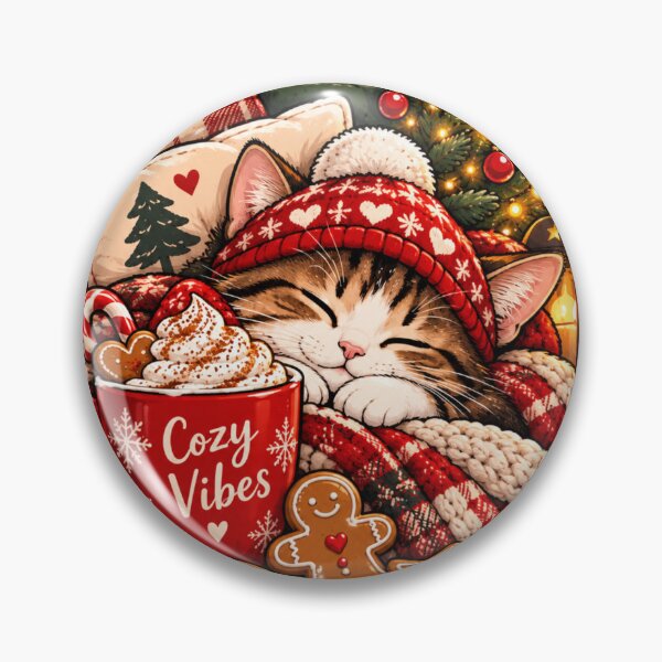 Item preview, Cozy Christmas Cat Winter Vibes designed and sold by Mystic Wild Studio.