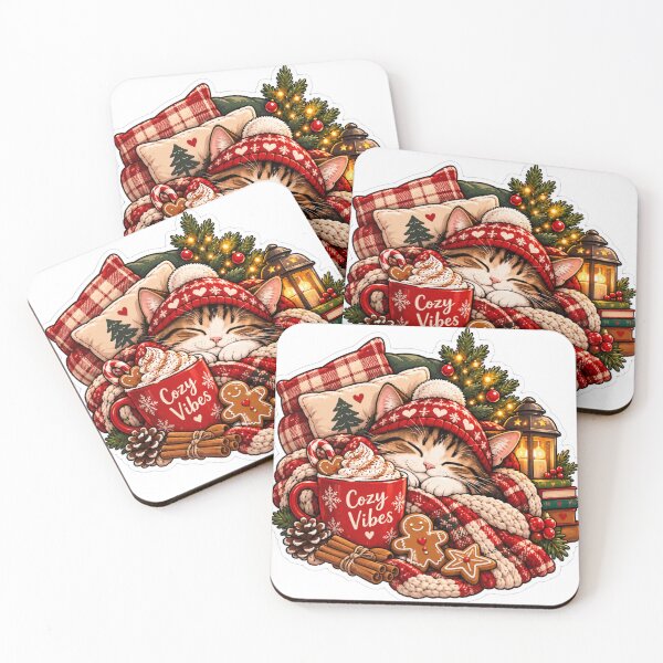 Item preview, Cozy Christmas Cat Winter Vibes designed and sold by Mystic Wild Studio.