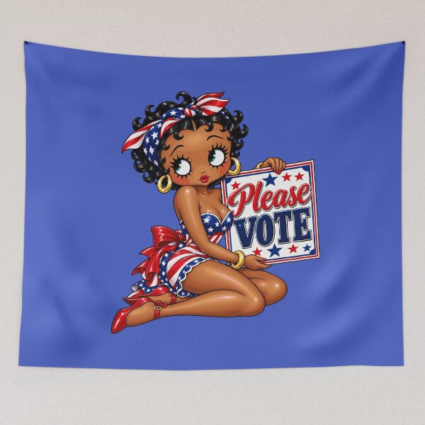 Item preview, Betty Boop Please Vote – Retro Patriotic Pin-Up designed and sold by Artbyminga.