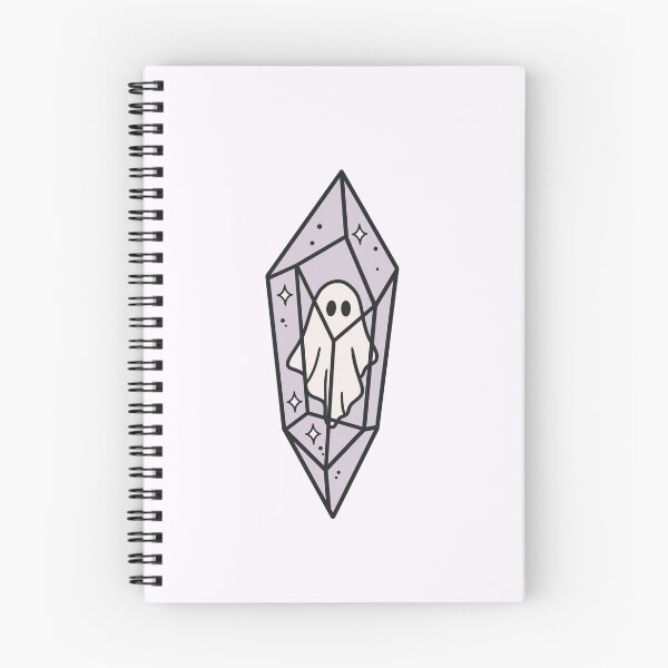 Item preview, Cute Pastel Ghost in Amethyst Crystal - Halloween Aesthetic designed and sold by Dusk Daisy Art.