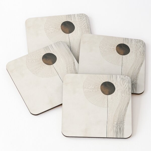 Item preview, Wabi sabi and japandi inspired abstract flow of lines designed and sold by filigreedigital.