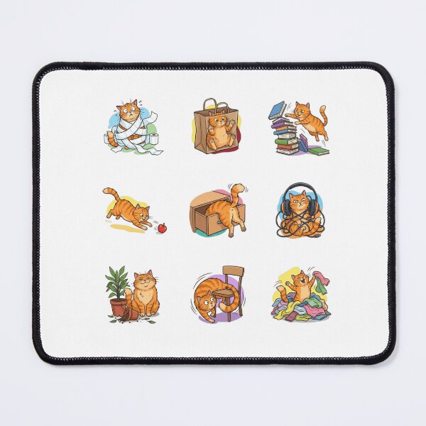 Item preview, Orange Tabby Cat Chaotic Mischief Funny Sticker Art designed and sold by mood-draftsman.