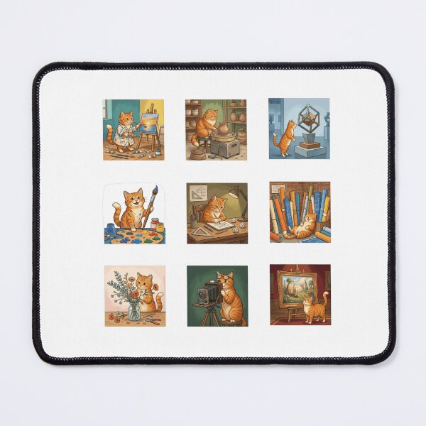 Item preview, Artist Orange Tabby Cat Creative Crafting Sticker Art designed and sold by mood-draftsman.