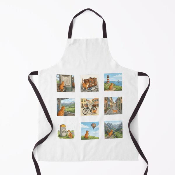 Item preview, Travel Orange Tabby Cat Wanderlust Adventure Sticker Art designed and sold by mood-draftsman.