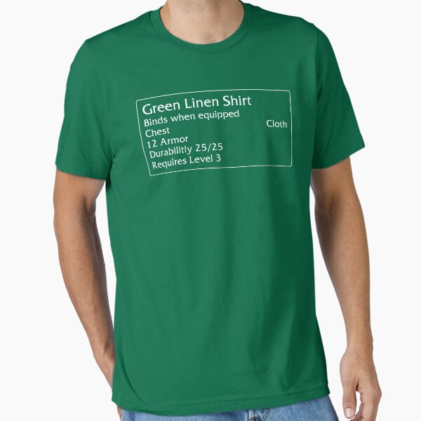 Vista previa del artículo con la obra «Camisa de lino verde», diseñado y vendido por DPSmachine.