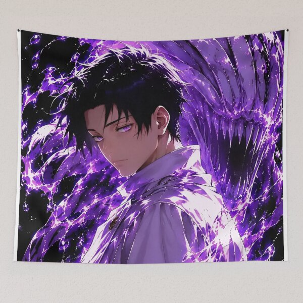 Item preview, Purple Lightning Shadow Warrior – Mystic Energy Samurai Fantasy Art designed and sold by Dyan4.