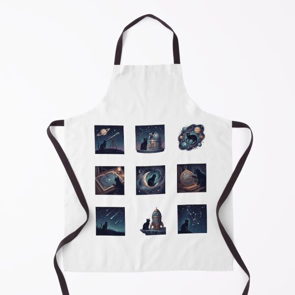 Item preview, Celestial Black Cat Astronomy Space Cosmic Sticker Art designed and sold by mood-draftsman.