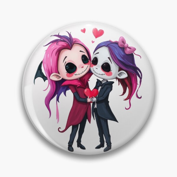 Item preview, Cute Chibi Gothic Wedding Couple - Emo Vampire Love Art designed and sold by ERODED SELF.