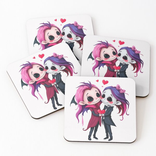 Item preview, Cute Chibi Gothic Wedding Couple - Emo Vampire Love Art designed and sold by ERODED SELF.