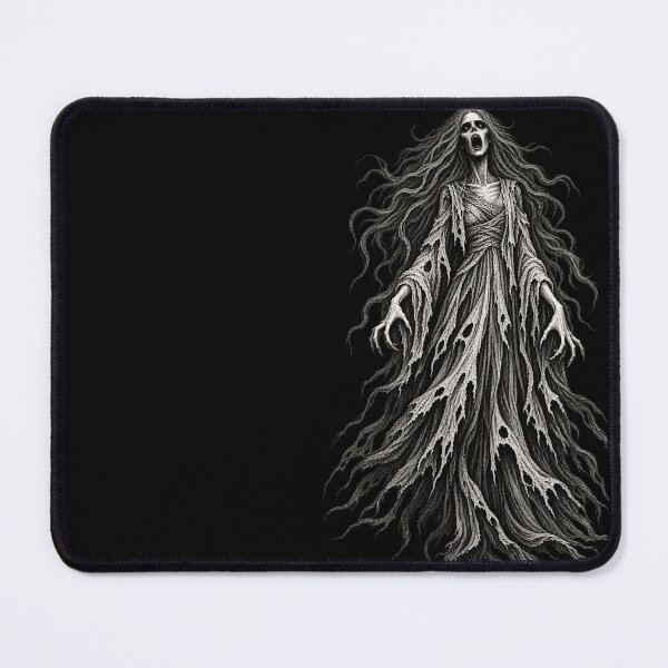 Item preview, The Banshee Dark Horror Scratchboard Art designed and sold by Ashen Threads Studio.