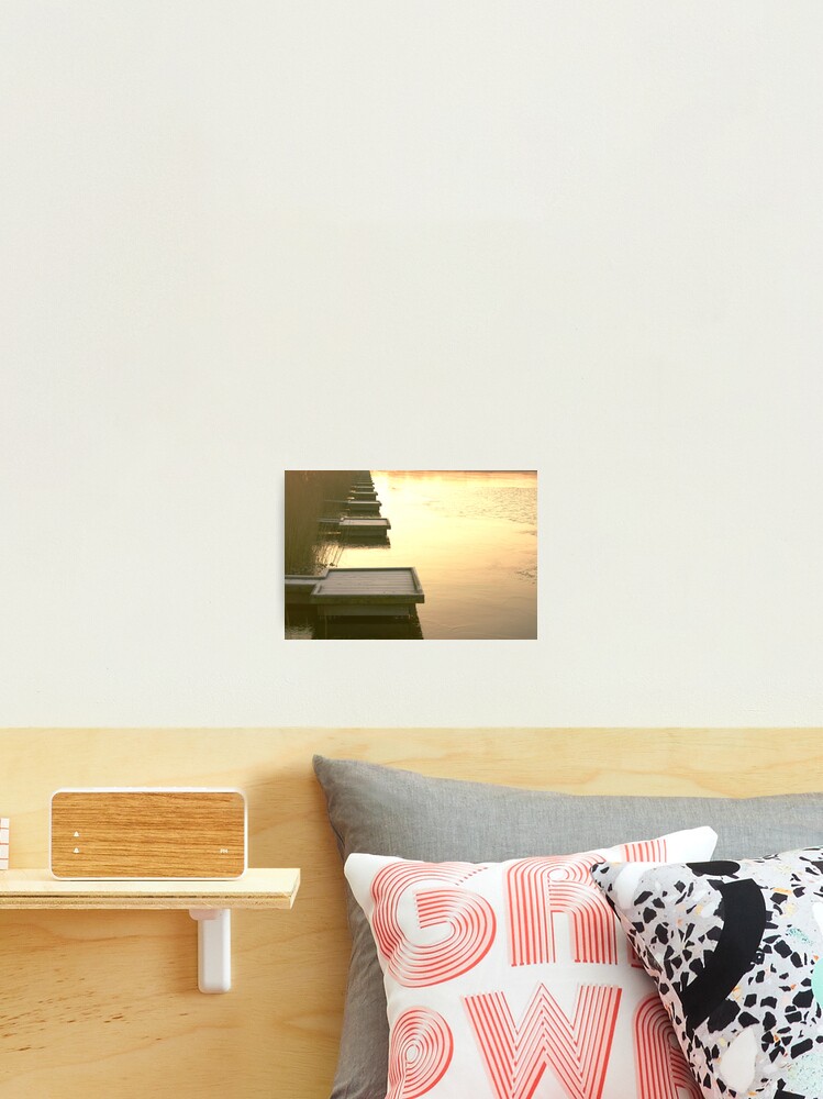 Thumbnail 2 of 3, Photographic Print, Fisher platforms in winter evening light designed and sold by steppeland.