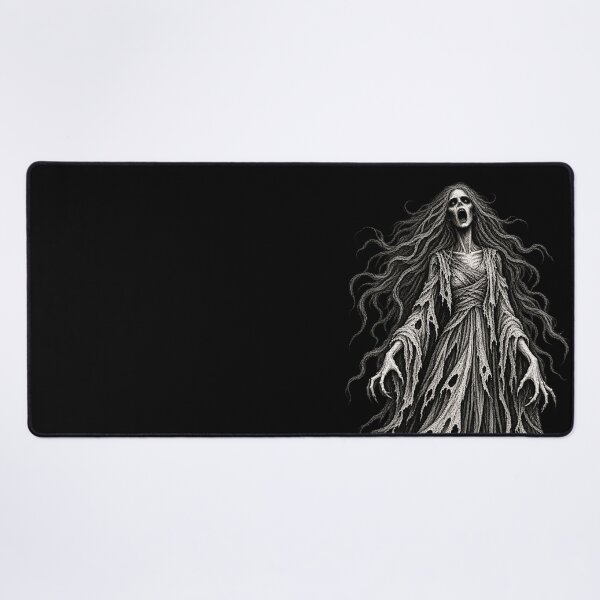Item preview, The Banshee Dark Horror Scratchboard Art designed and sold by Ashen Threads Studio.