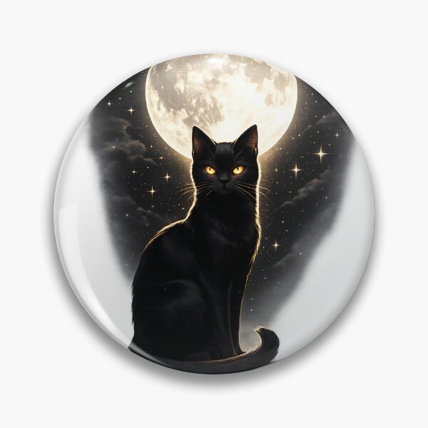 Item preview, Mystic Black Cat Under the Moon designed and sold by Incermshop.