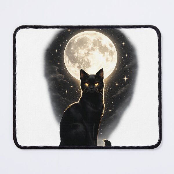 Item preview, Mystic Black Cat Under the Moon designed and sold by Incermshop.