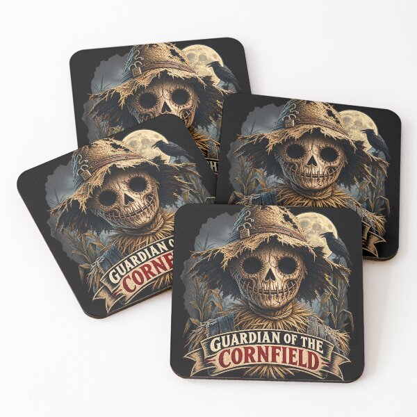 Item preview, Guardian of the Cornfield - Scary Scarecrow Halloween Skull designed and sold by thirtyonestars.