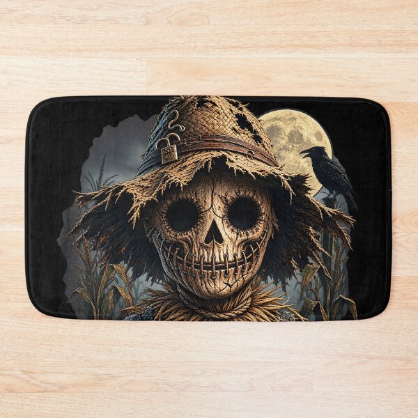 Item preview, Guardian of the Cornfield - Scary Scarecrow Halloween Skull designed and sold by thirtyonestars.