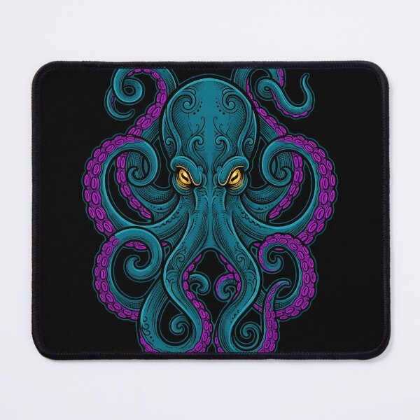 Item preview, Kraken Octopus Tattoo Art - Bioluminescent Sea Monster Graphic designed and sold by DuckOddity.