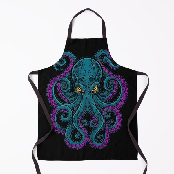 Item preview, Kraken Octopus Tattoo Art - Bioluminescent Sea Monster Graphic designed and sold by DuckOddity.