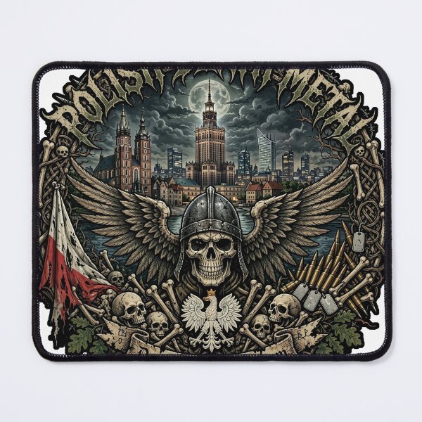 Item preview, Polish Death Metal — Winged Hussar Skull designed and sold by Death Metal Hippie.