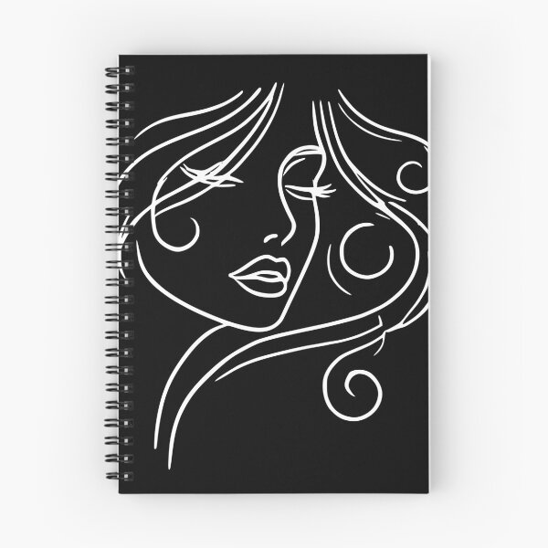Item preview, Dreamy Girl Face Minimalist Art Black White 1 Shapes Mania designed and sold by Shapes-Mania.