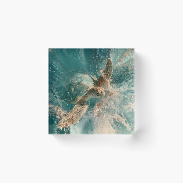 Item preview, beautiful sea turtle splash designed and sold by dcrc.