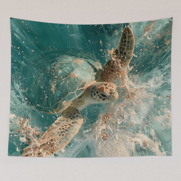 Item preview, beautiful sea turtle splash designed and sold by dcrc.