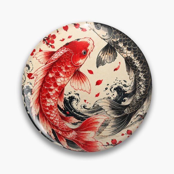 Item preview, Japanese Koi Fish & Sakura - Traditional Japanese Art designed and sold by Vantu Design.