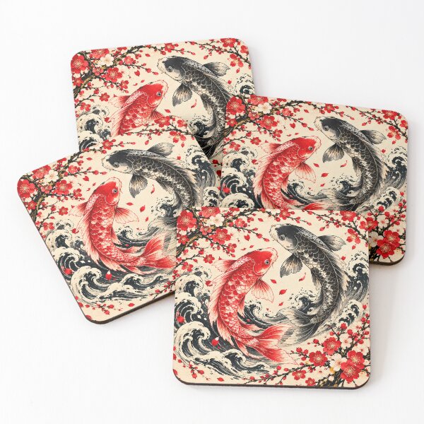 Item preview, Japanese Koi Fish & Sakura - Traditional Japanese Art designed and sold by Vantu Design.